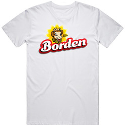 Elsie The Cow Borden Dairy Mascot Mens Size Large White  T Shirt