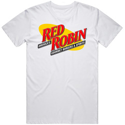 Red Robin American Favorite Fast Food Mens Size Large White  T Shirt