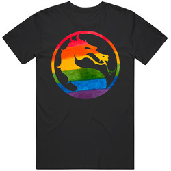 Mortal Kombat Video Game Logo Lgbtq Pride Black Mens Size Large T Shirt Mortal Kombat Video Game Logo Lgbtq Pride Black Mens Size Large T Shirt