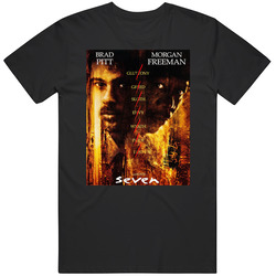 Se7en 90s Retro Movie Fan Fan Black Mens Size Large T Shirt Se7en 90s Retro Movie Fan Fan Black Mens Size Large T Shirt
