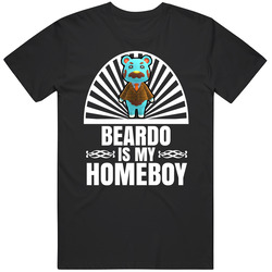 Beardo Is My Homeboy Animal Crossing New Horizons Character Video Game Fan Black Mens Size Large T Shirt