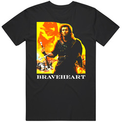 Braveheart Movie Black Mens Size Large T Shirt Braveheart Movie Black Mens Size Large T Shirt