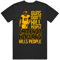 Guns Dont Kill Cameron Heyward Kills People Pittsburgh Football Black Mens Size Large T Shirt Guns Dont Kill Cameron Heyward Kills People Pittsburgh Football Black Mens Size Large T Shirt