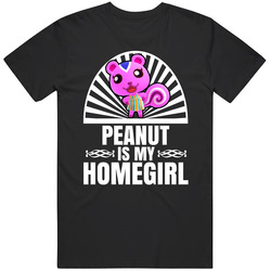 Peanut Is My Homegirl Animal Crossing New Horizons Character Video Game Fan Black Mens Size Large T Shirt Peanut Is My Homegirl Animal Crossing New Horizons Character Video Game Fan Black Mens Size Large T Shirt