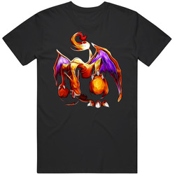 Pokemon Dragon Charizard Style Black Mens Size Large T Shirt Pokemon Dragon Charizard Style Black Mens Size Large T Shirt