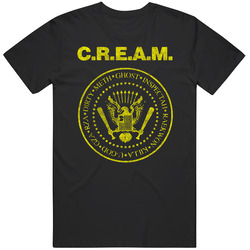 Wutang Ramones Cream Parody Black Mens Size Large T Shirt Wutang Ramones Cream Parody Black Mens Size Large T Shirt