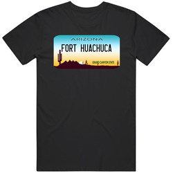Fort Huachuca Arizona Custom City License Plate Customizable Black Mens Size Large T Shirt Fort Huachuca Arizona Custom City License Plate Customizable Black Mens Size Large T Shirt