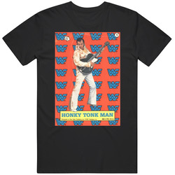 Honky Tonk Man 1987 Wwf Topps Wrestling Cards Black Mens Size Large T Shirt Honky Tonk Man 1987 Wwf Topps Wrestling Cards Black Mens Size Large T Shirt