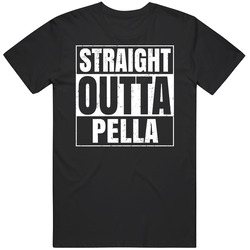 Straight Outta Pella Iowa City Compton Parody Grunge Black Mens Size Large T Shirt Straight Outta Pella Iowa City Compton Parody Grunge Black Mens Size Large T Shirt