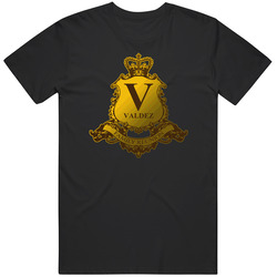 Valdez Family Reunion Crest Last Name Surname Black Mens Size Large T Shirt