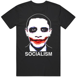 Obama Socialism Joker Funny Black Mens Size Large T Shirt Obama Socialism Joker Funny Black Mens Size Large T Shirt