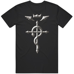 Full Metal Alchemist Japanese Anime Black Mens Size Large T Shirt Full Metal Alchemist Japanese Anime Black Mens Size Large T Shirt