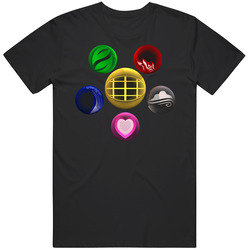 Captain Planet The Power Is Yours Rings Black Mens Size Large T Shirt Captain Planet The Power Is Yours Rings Black Mens Size Large T Shirt