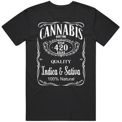 Cannabis High Life 420 Brand Indica Sativa 100 Percent Natural Marijuana Fan Jd Parody Black Mens Size Large T Shirt Cannabis High Life 420 Brand Indica Sativa 100 Percent Natural Marijuana Fan Jd Parody Black Mens Size Large T Shirt