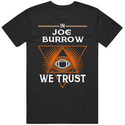 In Joe Burrow We Trust Football Cincinnati Black Mens Size Large T Shirt In Joe Burrow We Trust Football Cincinnati Black Mens Size Large T Shirt