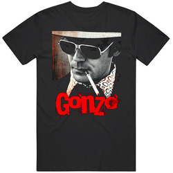 Hunter S Thompson Gonzo Journalism Black Mens Size Large T Shirt Hunter S Thompson Gonzo Journalism Black Mens Size Large T Shirt