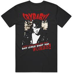 Crybaby Retro Johnny Depp Retro Movie Black Mens Size Large T Shirt Crybaby Retro Johnny Depp Retro Movie Black Mens Size Large T Shirt