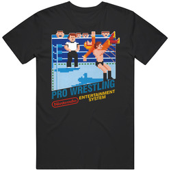 Pro Wrestling Nintendo Video Game Black Mens Size Large T Shirt Pro Wrestling Nintendo Video Game Black Mens Size Large T Shirt