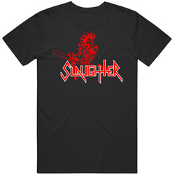 Slaughter Rock Music Band 80s Black Mens Size Large T Shirt Slaughter Rock Music Band 80s Black Mens Size Large T Shirt