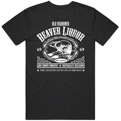 Beaver Liquor Funny Laugh Black Mens Size Large T Shirt Beaver Liquor Funny Laugh Black Mens Size Large T Shirt