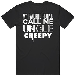 Favorite Uncle Creepy Trendy Cool Name Black Mens Size Large T Shirt