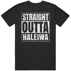 Straight Outta Haleiwa City Grunge Worn Look Parody Black Mens Size Large T Shirt Straight Outta Haleiwa City Grunge Worn Look Parody Black Mens Size Large T Shirt