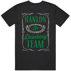 Hanlon Drinking Team Beer Irish Name St Patricks Day Black Mens Size Large T Shirt