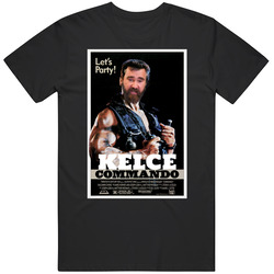 Let's Party Jason Kelce Commando Black Mens Size Large T Shirt Let's Party Jason Kelce Commando Black Mens Size Large T Shirt