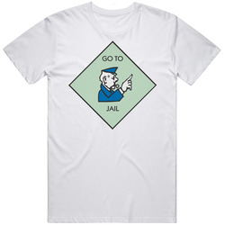 Monopoly Go To Jail Board Game Space Group Halloween Costume Mens Size Large White T Shirt Monopoly Go To Jail Board Game Space Group Halloween Costume Mens Size Large White T Shirt