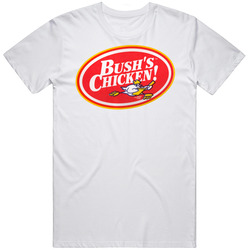 Bush Chicken World Best Southern Restaurants Fan Mens Size Large White  T Shirt
