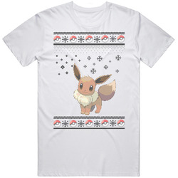 Eevee Pokemon Ugly Christmas Sweater Mens Size Large White T Shirt Eevee Pokemon Ugly Christmas Sweater Mens Size Large White T Shirt