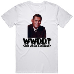 What Would Darrin Do Bewitched Tv Show Character Mens Size Large White T Shirt What Would Darrin Do Bewitched Tv Show Character Mens Size Large White T Shirt