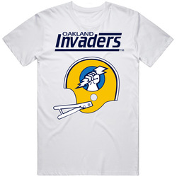 Oakland Invaders Usfl Football Fan Mens Size Large White T Shirt Oakland Invaders Usfl Football Fan Mens Size Large White T Shirt