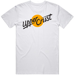 Upper Crust Uk Chain Restaurants Logo Mens Size Large White  T Shirt