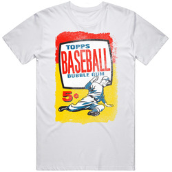 Topps Baseball Cards Bubble Gum Mens Size Large White T Shirt Topps Baseball Cards Bubble Gum Mens Size Large White T Shirt