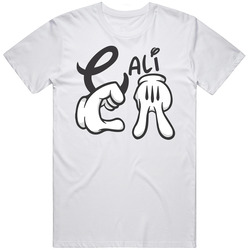 Cali Mickey Mouse Hands Cute Street Style Mens Size Large White T Shirt Cali Mickey Mouse Hands Cute Street Style Mens Size Large White T Shirt