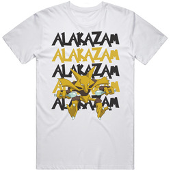 Alakazam Pokemon Video Game Movie Cartoon Character Fan Mens Size Large White T Shirt Alakazam Pokemon Video Game Movie Cartoon Character Fan Mens Size Large White T Shirt