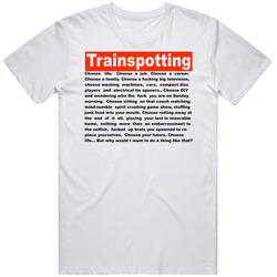 Trainspotting Choose Life Movie Promo Film Fan Mens Size Large White T Shirt Trainspotting Choose Life Movie Promo Film Fan Mens Size Large White T Shirt