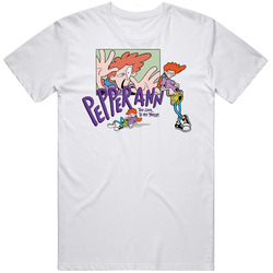 Pepper Ann Tv Show Mens Size Large White T Shirt Pepper Ann Tv Show Mens Size Large White T Shirt