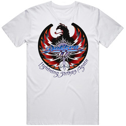 Dokken Lightning Strikes Again Heavy Metal Mens Size Large White T Shirt Dokken Lightning Strikes Again Heavy Metal Mens Size Large White T Shirt