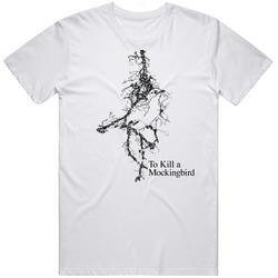 Harper Leeto Kill A Mockingbird Mens Size Large White  T Shirt