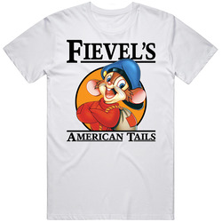 Fievel's American Tail Title 90s Kids Tv Show Cartoon Mens Size Large White T Shirt Fievel's American Tail Title 90s Kids Tv Show Cartoon Mens Size Large White T Shirt