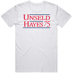 Wes Unseld Elvin Hayes 1975 Washington Basketball Sports Fan Mens Size Large White T Shirt Wes Unseld Elvin Hayes 1975 Washington Basketball Sports Fan Mens Size Large White T Shirt