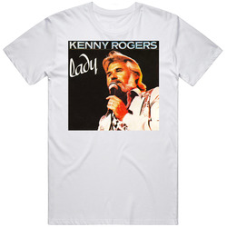 Kenny Rogers Lady Music Fan Mens Size Large White T Shirt Kenny Rogers Lady Music Fan Mens Size Large White T Shirt