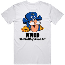 Wwjd What Would Cap'n Crunch Do Mens Size Large White T Shirt Wwjd What Would Cap'n Crunch Do Mens Size Large White T Shirt