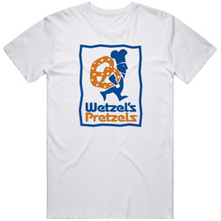 Wetzel's Pretzels Yummy Food Snack Delicious Foodie Mens Size Large White  T Shirt