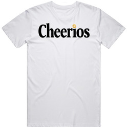 Cheerios Logo Greatest Cereal Of All Time Breakfast Fan Foodie Mens Size Large White  T Shirt
