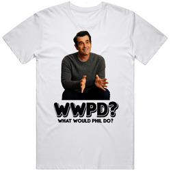 Wwpd What Would Phil Dunphy Modern Family Do Mens Size Large White T Shirt Wwpd What Would Phil Dunphy Modern Family Do Mens Size Large White T Shirt