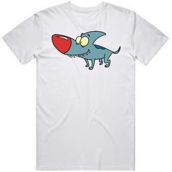 Eek The Cat Sharky Cartoon Mens Size Large White T Shirt Eek The Cat Sharky Cartoon Mens Size Large White T Shirt
