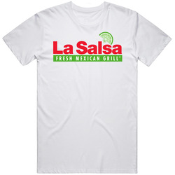 La Salsa Fresh Mexican Grill San Diego Restaurant Mens Size Large White  T Shirt